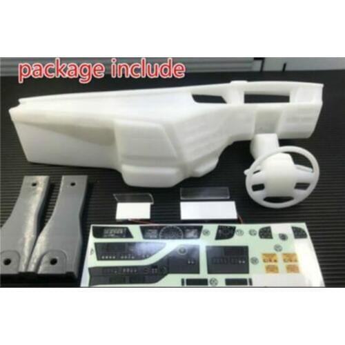 Rc Toy Truck Driver Cab Dashboard Steering Wheel Sticker Kits For 1/14 Scale Remote Control Car Tamiya Volvos FH16 56360 Tracter