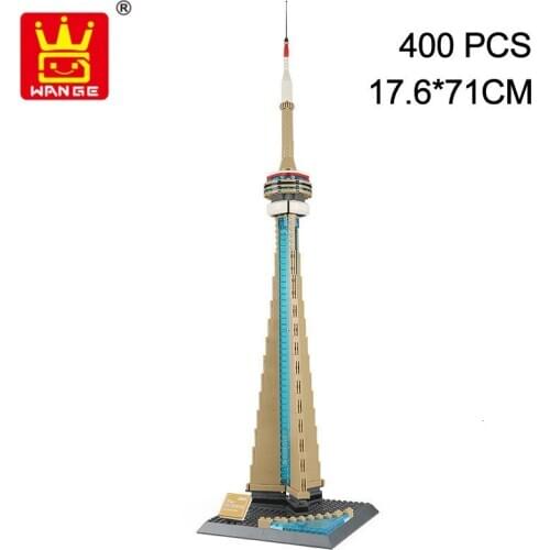 WANGE New Architecture Canada National Tower Building Blocks Sets City Bricks Classic Skyline Model Kids Gift Toys
