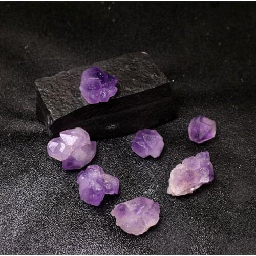 2pcs Natural Amethyst Specimen Mineral Rock Geography Teaching Materials Mineral Specimen Rock Specimen Gift for Kids Fossils