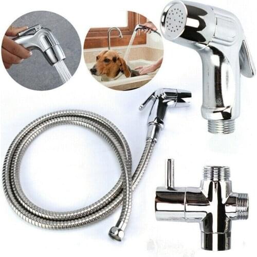 Handheld Toilet Bidet Sprayer Set Stainless Steel Hand Bidet Faucet Shower Head Nozzle Toilet Clean Flusher Bathroom Accessories