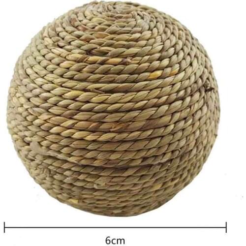 Modern Fashionable Pet Supplies Small Pet Chewing Toy Natural Grass Ball For Teeth Cleaning Toys For Rabbit Cat Small Rodent