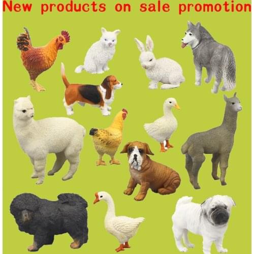 Special promotions for free delivery cat pug hen the cock rabbit duck goose dachshund husky alpaca simulation model animal toys