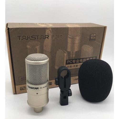 Takstar PC-K200 condenser recording microphone for computer live karaoke,professional studio, chatting room, broadcast station