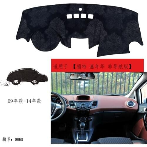 TOMMIA For ford fiesta 09-14 Dashboard Pad Cover Dash Mat Anti-Sun Velvet Instrument