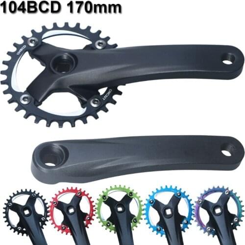 Bicycle Crankset Mtb 104bcd Mtb Crank 170mm Crank Arms Bicycle Chainring 104bcd 30t 32t 34t 36t 38t 40t 42t
