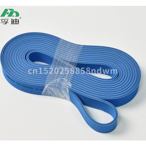 High Wear FUDIE Resistance Folder Gluer Flat Rubber Drive Belt.Double Blue Belt For Folding Pasting Box Machines