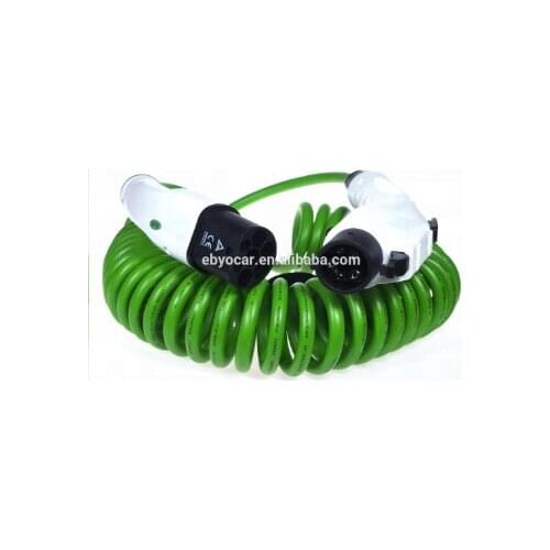 Mode 3 EV charger 16A type 2 to type 1 5M Coiled cable Ladekabel EV charging cable