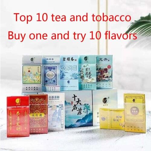 Healthy Tea Tobacco Tea Nature Herbal Tea Smoke Ten Flavor Chinese Cigarette to Quit Smoking Clear Lung No Tobacco No Nicotine