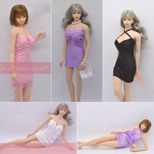 1/6 Scale Sexy Bag Hip Strap Transparent Dress for 12 inch PH TBL Action Figure Model Accessories