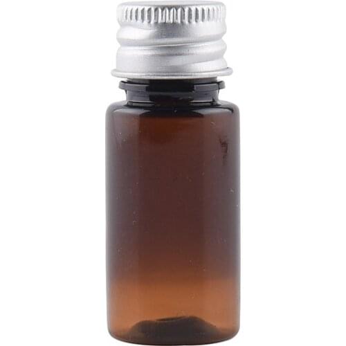 10ml Screw Gold Silver Cap Refillable Plastic Bottles PET Empty Cosmetic Sample Small Lotion Scent Shampoo Containers for Travel