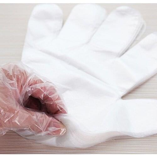 1000 pcs Disposable Gloves One-off Plastic Gloves Restaurant BBQ Transparent Eco-friendly PE Gloves Kitchen Garden Accessories