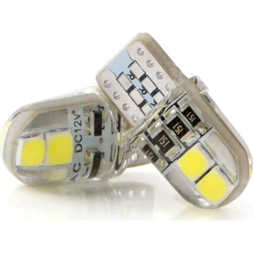 2000PCS New T10 W5W High Quality 3030 Chips Silica gel 4 LED Car Parking Light Source Auto Reading Dome Lamp Wedge Tail Side