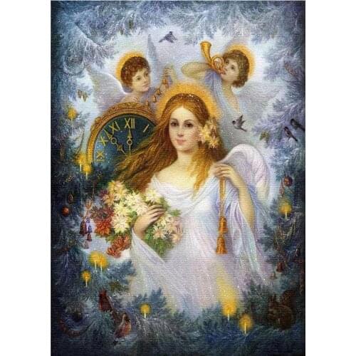 5D DIY Diamond Painting Angel Girl Full Square Round 3D Embroidery Pictures Paste Rhinestones Cross Stitch Kits Arts Decor DF602