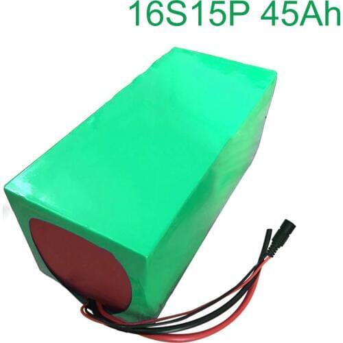 60V 45Ah 16S15P 18650 Li-ion Battery electric two Three wheeled motorcycle bicycle ebike 320*170*140mm