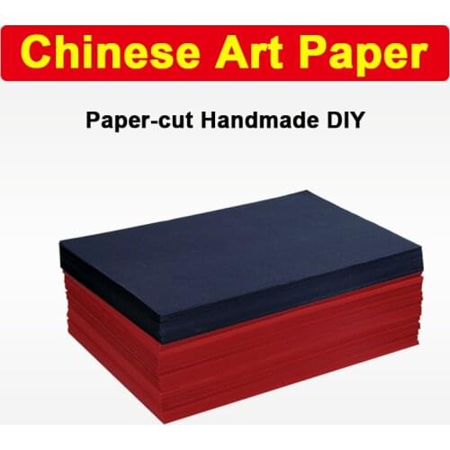 A3 A4 Chinese Art Paper Calligraphy Xuan Paper Handmade DIY Origami Handwritting Paper-cut Decoration Package Packing Blue Red