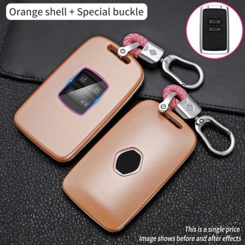 Car Key Case For Renault Koleos Kadjar Scenic Megane Sandero Espace Clio Captur Kangoo Laguna Talisman Twingo Carbon Fibe Cover