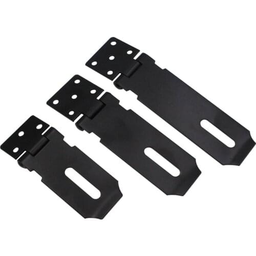Stainless steel black Latch Clasp Catch Lock Buckle Iron Hasp for anti-theft door lock