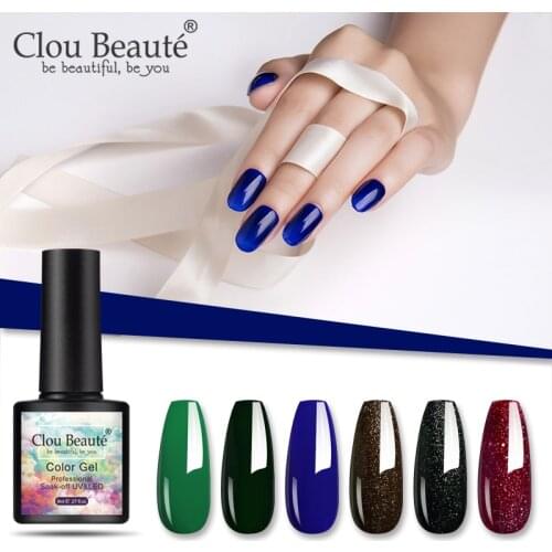 Clou Beaute Color 8ml LED Soak Off UV Gel Varnish Lakiery Hybrydowe Resin Gel Nail Polish Gel DIY Nail Art Builder Gel Lacquer