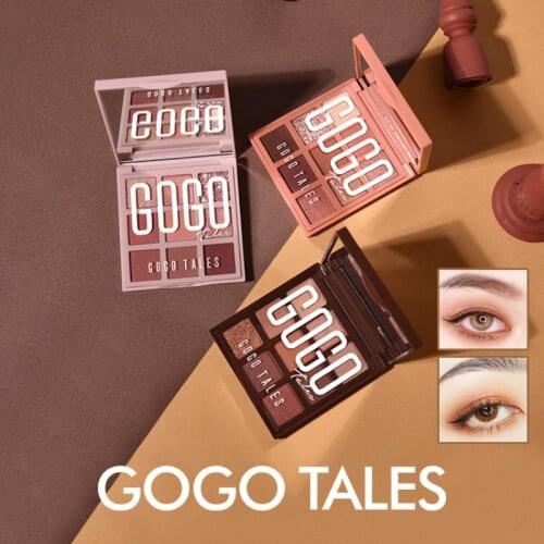 GOGO TALES Fashion Eyeshadow Palette 9 Colors Matte Eyeshadow Palette Glitter Eye Shadows Makeup Nude Set Korean Cosmetics TSLM2