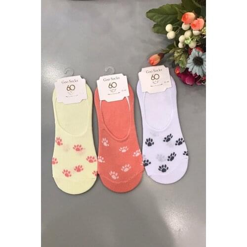 Idilfashion Women Paw Print Ballerina Stocking-B-ART048 (3'LÜ PACKAGE)