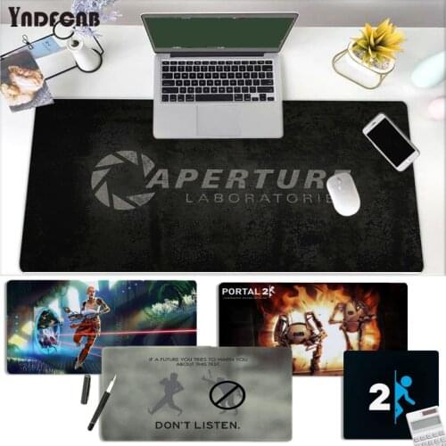 Portal 2 Simple Design Natural Rubber Gaming Mousepad Desk Mat Size For Cs Go LOL Game Player PC Computer Laptop