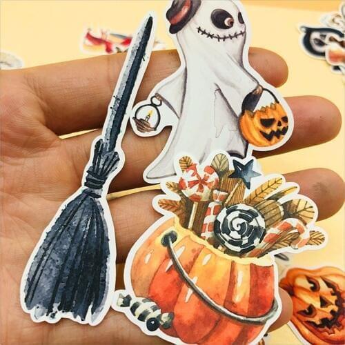 Personality Halloween Eve Stickers DIY Scrapbook Album Diary Card Making Gift Decoration Stickers