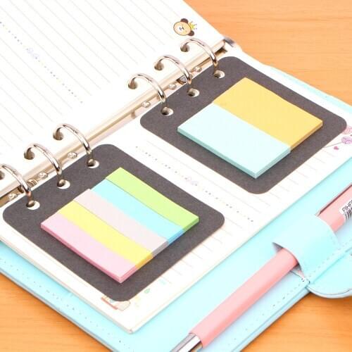 2 Pcs/pack 6 Holes A5A6 Binder Adhesive Portable Filler Sticky Note-taking For Notebook organizer planner pages