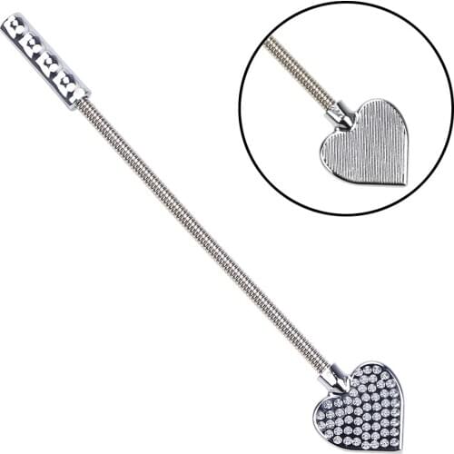 Stainless Steel Couple Flirting Whip Handle Flogger Spanking Bondage Slave Tool Bendable Role Play SM Sex Toy For Man Woman