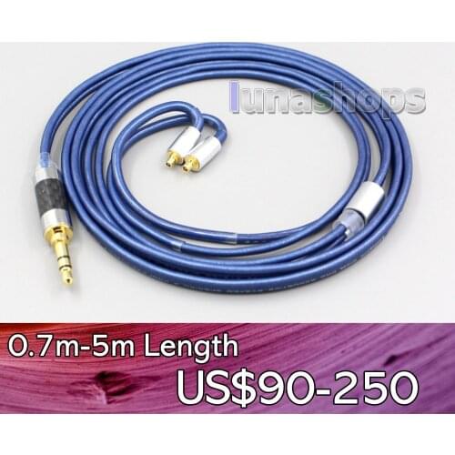 LN006791 Litz High Definition 99% Pure Silver Earphone Cable For Dunu T5 Titan 3 T3 (Increase Length MMCX)