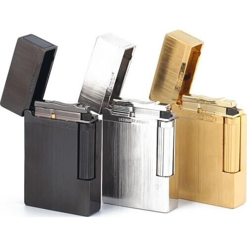 Metal ZORRO Crisp Sound Kerosene Lighter Gasoline Flint Side Sliding Grinding Wheel Cigarette lighter Ultra-Thin Gadgets For Man