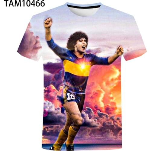 Stadio Maradona T-shirt personality fashion mens 3D printing comfortable soft breathable sweat-absorbent T-shirt for men and wo