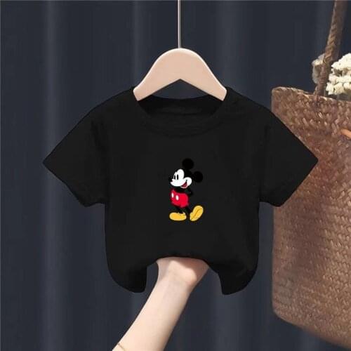 Disney New Childrens Clothing Kids Summer Short-sleeved T-shirt Boys Girls Cotton Bottoming Shirt Baby Half-sleeved T-shirts