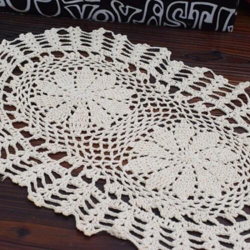 New Cotton Crochet table place mat pad cloth pot cup holder Pan coaster Christmas drink placemat mug dining tea doily kitchen