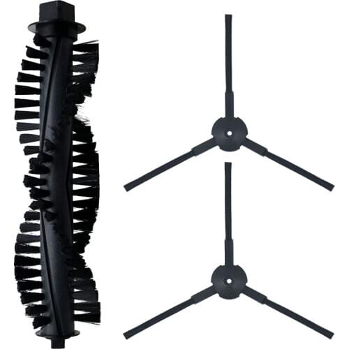 1pc Main Brush+1sets of side brush L+R (1R and 1L)for ILIFE a4s Robot Vacuum Cleaner Parts for chuwi ilife a4s