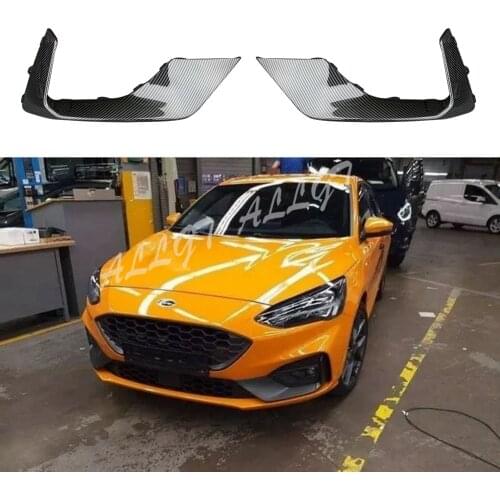 Car Front Fog Light Lamp Cover Moulding Trim For Ford Focus ST ST-Line 2019 2020 MK4 Carbon Fiber Printed