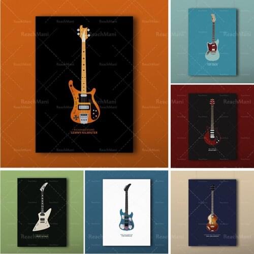 Modern musical instrument electric guitar poster canvas painting wall art prints living room decoration pictures