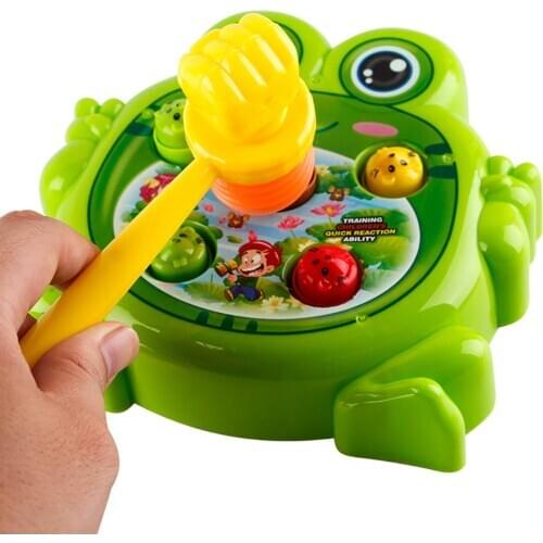 Plastic Electric Funny Frog Interactive Hit Hamster Game Machine Children Toy