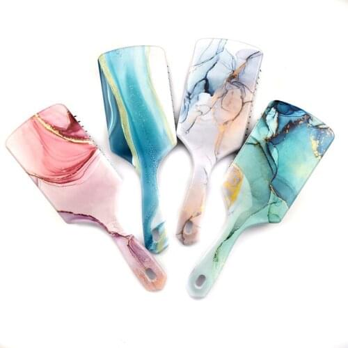 Professional Square Marble Hair Brush Girls Hair Comb Scalp Massage Health Care Hairbrush Hairdressing Styling Tools for Women