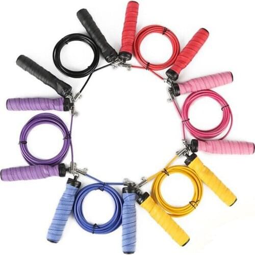 PVC Coated 3.5mm High Speed Jump Rope Adjustable 3M Skipping Ropes Perfect for Double Unders & Wrist Fits Men & Women