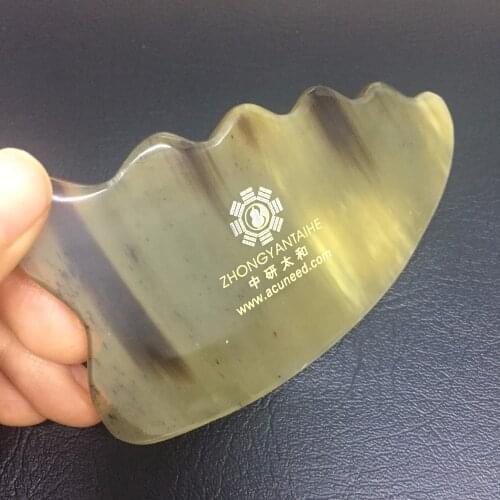 Buffalo Horn Guasha Board Massage Guasha Board Horn Gua Sha Massage Board Scraping Plate Buffalo Horn Triangular scraping plate