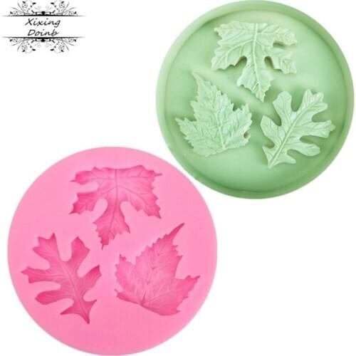 DIY Maple Leaf Silicone Cupcake Baking Mold Christmas Fondant Cake Decorating Tools Candy Chocolate Clay Molds