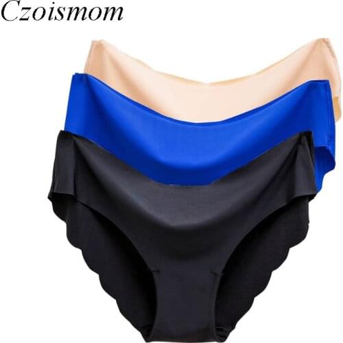 3pcs/Lot Silk Lace Panties Womens Seamless Panty Briefs Underwear Ladies Intimates Brand Panties
