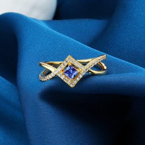 Light luxury jewelry double V double layer row Zircon Stone ring OL cold wind rings for women anillos mujer anel vintage