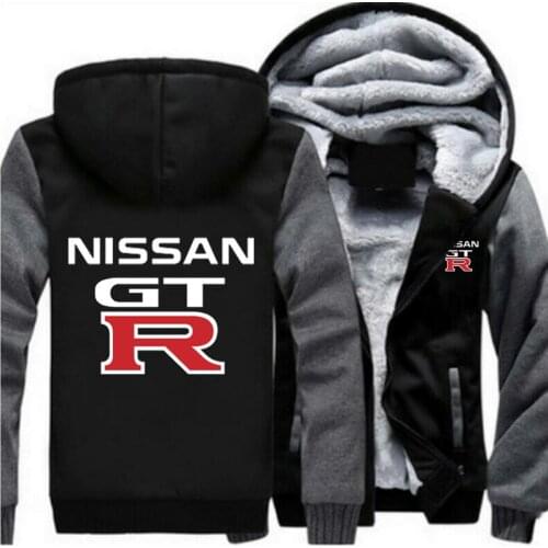 GTR Nissan custom Thicken Print hoodie Men Women Hoodie men Comfortable Warm Zipper Coat Hoodie Leisure Sweatshirts for men