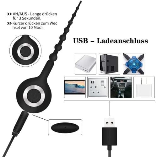 Electric Urethral Vibrator Catheter Penis Plug Sex Toys For Men Vibrating Urethral Plug Penis Insertion Urethra Sound Dilator