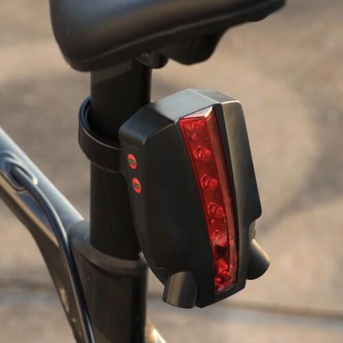 Bicycle Cycling Bike Light 2 Laser Projector Red Lamps Beam And 5 Led Rear Tail Lights Projection Version Bicycle Rear Tail