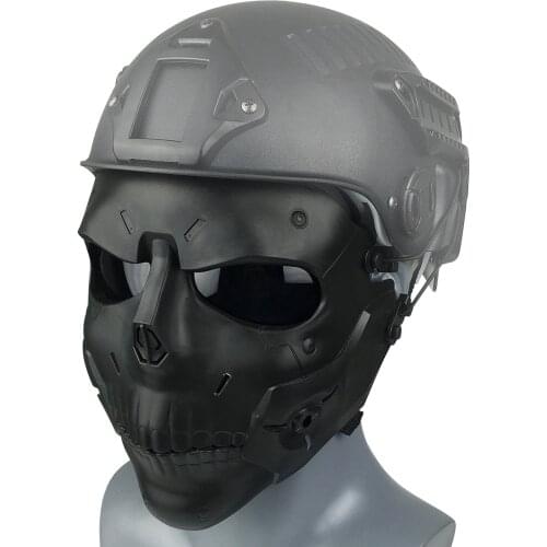 Airsoft Skull Mask Military Tactical CS Field Paintball Face Mask Hunting Cycling Resistance Games Protection PC Lens Mask