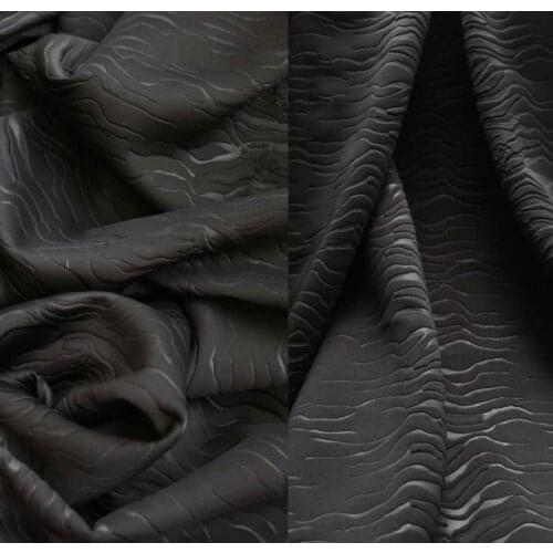 Air layer black laser stiff space cotton designer clothing fabric