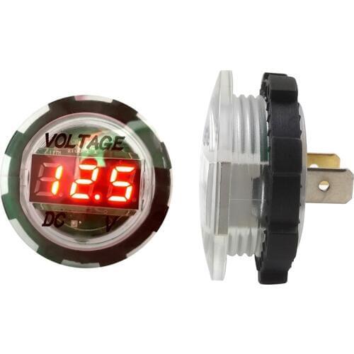 High Quality Universal Car Battery Motorcycle DC 12V 24V Red LED Panel Digital Voltage Meter Volt Monitoring Display Voltmeter