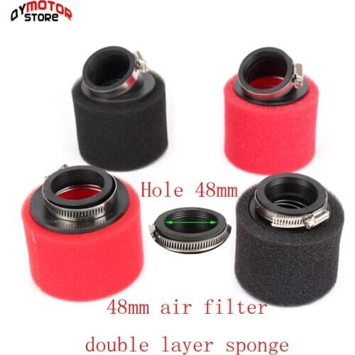 High Qualtiy 48mm Dual stage foam air filter for OKO koso PE carburetor dirt bike motorcycle ATV Quad parts